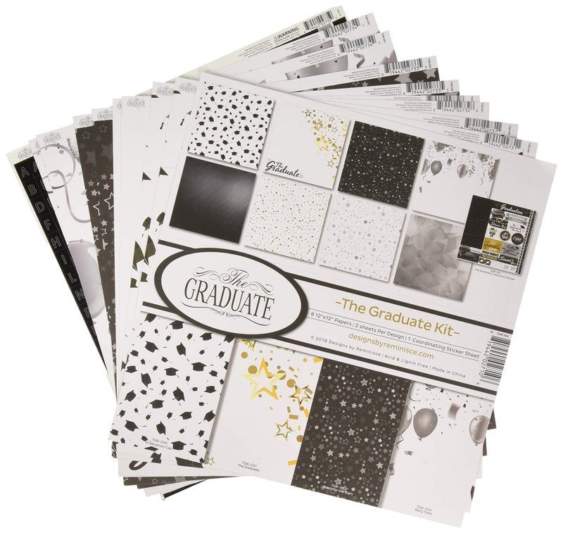 Reminisce (REMBC) The Graduate Scrapbook Collection Kit, Multi Color Palette - Image 2